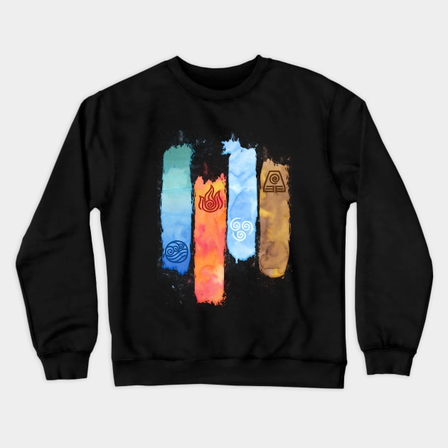 4 Elements Crewneck Sweatshirt by RetroFreak